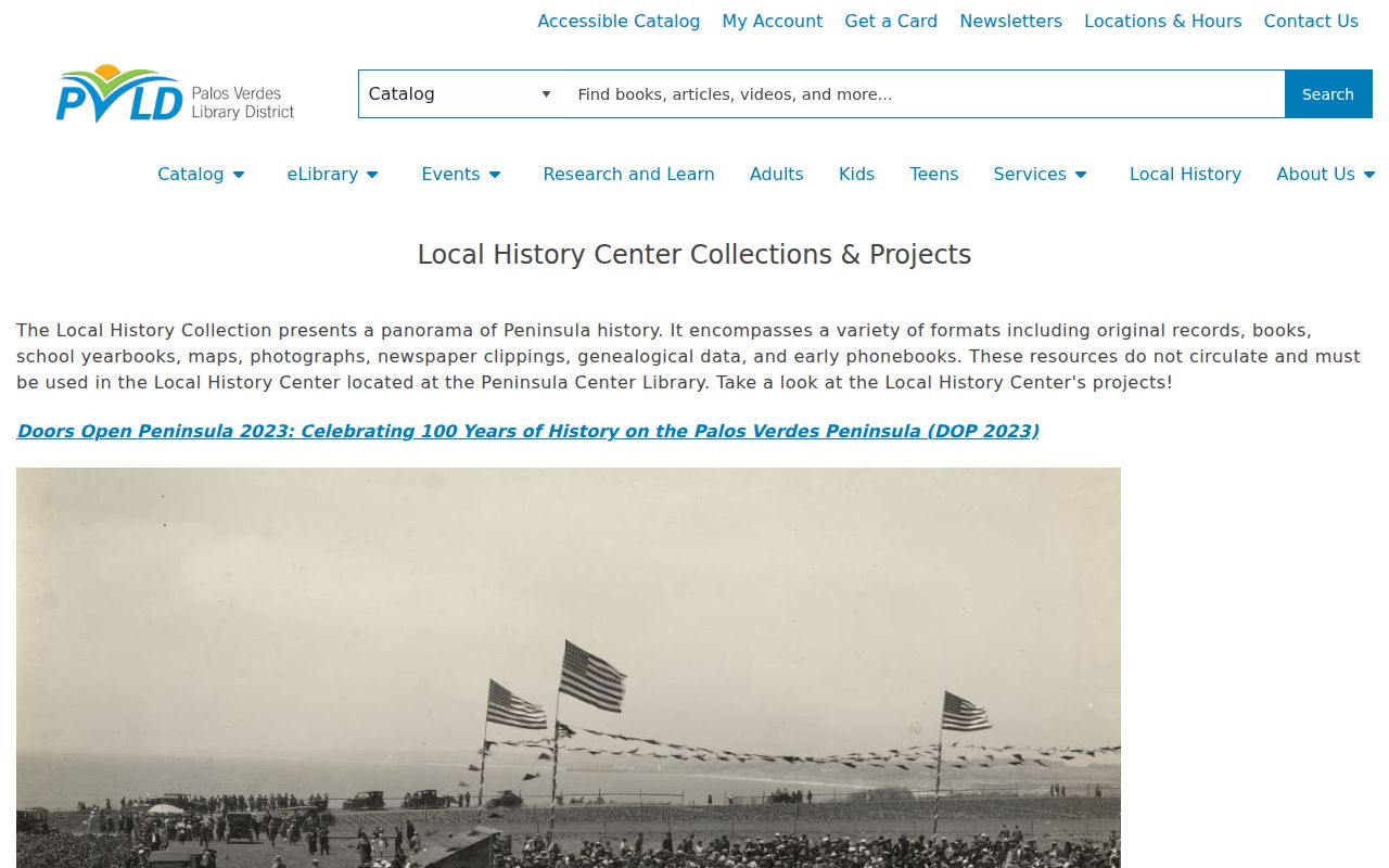Rancho Palos Verdes city directory Local History Center collections