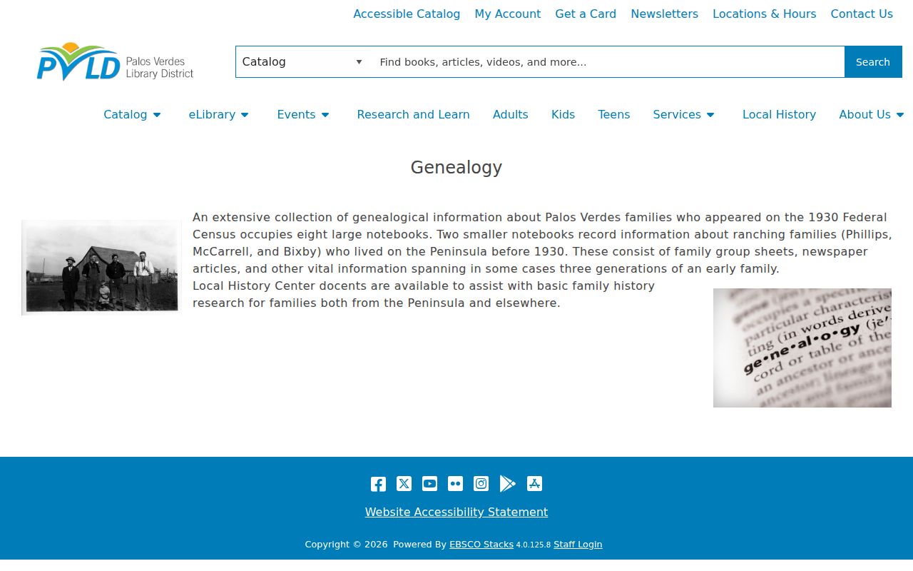Rancho Palos Verdes city directory genealogy notebooks and ranch-family files